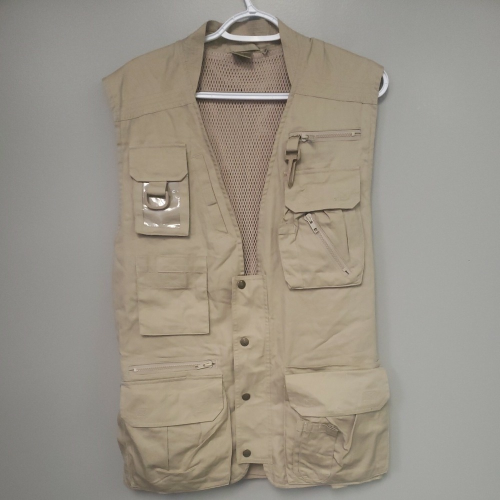 Men's Casual Outdoor‎ Work Safari Fishing Travel Photo Cargo Vest Multi Pockets